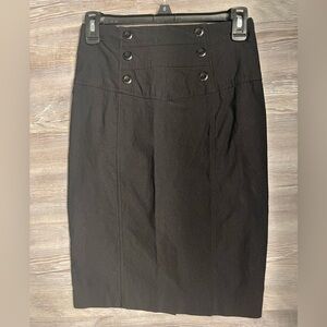 Byer California Black Knee-Length Pencil Skirt